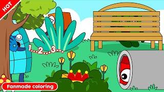 Where Are The Numberblocks Hiding? Numberblocks Fanmade Coloring Story