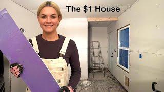 My $1 House: All The Drywall Is Up!! (Week 16)