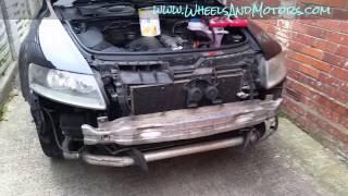 How to remove front bumper cover and headlights (clusters) on Audi A6 (C6 4F)