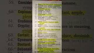 #3 Synonyms from S K Arora  UP TGT English ️#english #uptgtenglish #skarora #study #motivation