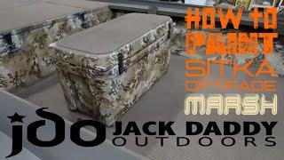 How to paint sitka optifade marsh camo using redleg or homemade stencils - detailed instructions