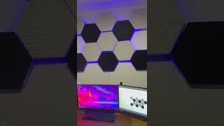 DIY - Floating Hegaon Panels #gaming #officedecor #tech #officetransformation #gamingsetup