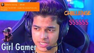 GIRL GAMER INTENSE CHALLENGE WITH - JONATHAN GAMING |JONNY ROCKED  GIRL GAMER SHOCKED 