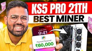 Best Kaspa Miner In The Market 2024 | Antminer KS5 Pro 21Th Complete Review And Setup In Hindi