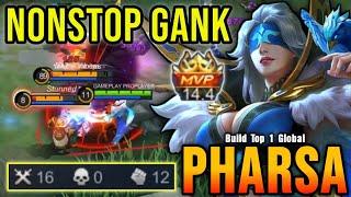 16 Kills No Death!! Pharsa Nonstop Ganking - Build Top 1 Global Pharsa ~ MLBB