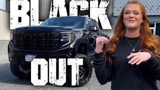 Blacked Out and Lifted GMC Sierra 1500 New Body Build Overview