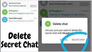 How to delete Telegram Secret Chat | How to Delete Telegram Messages In Secret Chats Latest