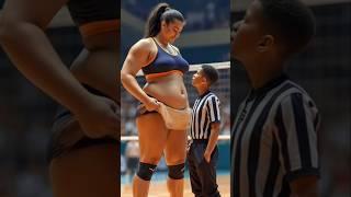 World's tallest female volleyball player in #tallwoma  #tallgirlfriend #volleybal ,#shorts #usa
