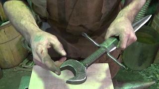 Blacksmithing - Forging A One Piece Sword From An Old Wrench