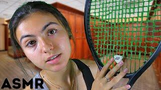 ASMR || tennis player shows you rackets