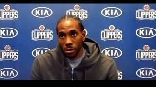 Kawhi Leonard post game talks about his role on his music project “ Culture Jam “