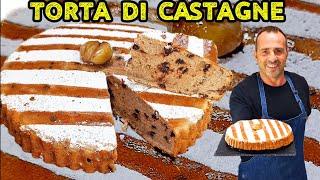 Torta di castagne con gocce di cioccolato morbida e gustosa-Ricetta strepitosa fatta in casa a mano