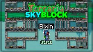 Fazendo a MELHOR FARM do terraria no skyblock!| Terraria skyblock