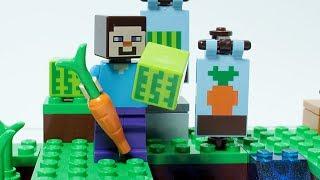 Lego Minecraft Steve Brick Building Small Farm Animation