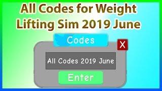 All Codes for Weight Lifting Simulator 3 | 2019 June