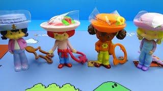 2005 STRAWBERRY SHORTCAKE set of 4 McDONALD'S HAPPY MEAL COLLECTIBLES VIDEO REVIEW