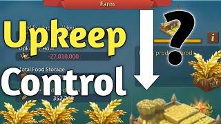 How To Reduce Upkeep Food Production - LordsMobile