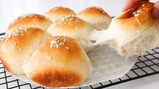 Extremely EASY for this way! Ready at night and bake in the morning! Fluffy and Soft Milk bread
