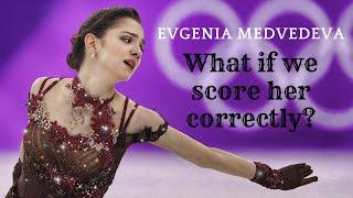 Evgenia Medvedeva Rescored Pyeongchang Free Skate | What if she was scored fairly?