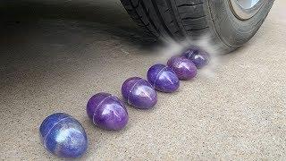 #carlab Crushing Crunchy & Soft Things by Car! slime eggs vs car