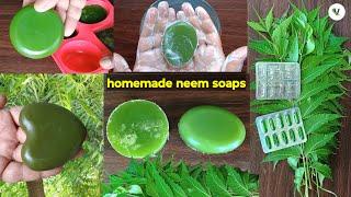 Perfect Neem Soap Making At Home || homemade neem soap for clean , bright and pimples free skin .