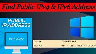 Find Your Public IPV4 and IPV6 address On Windows PC/Laptop | Know Public IPv6 Address on Browser