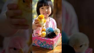Adorable colorful babys chicks #cute #birds