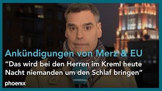 Russland: Korrespondent Coerper zu Reaktionen aus Moskau auf Trump, Selenskyj, die EU und Merz