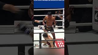 With his long reach, the fighter made his opponent eat defeat