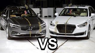 2017 Genesis G90 VS 2017 Volvo S90 - Crash Test