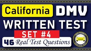 California DMV Written Test 2025 | 46 REAL TEST QUESTIONS SET #4 | DMV Driving Test | DMV Test 2025