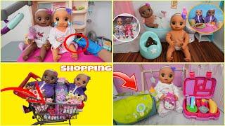 Baby Alive Baby doll twins Morning Routine compilation