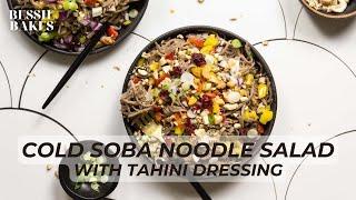 Cold Soba Noodle Salad with Tahini Dressing Recipe | Ready in 30 Minutes! | Bessie Bakes
