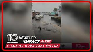 Flooding in Crystal River from Hurricane Milton