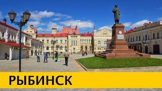 4K Рыбинск – город Российской империи в наше время. Рыбинское водохранилище. Ярославская область