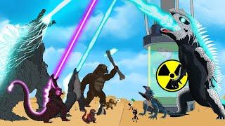 Evolution of GODZILLA & KONG vs Evolution of Black Night Leopard GECKO: POWER LEVELS / CARTOON