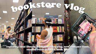 *cozy* bookstore vlog ️  come book shopping at barnes with me + library run & HUGE book haul!