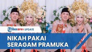 Viral di Media Sosial Pengantin Pakai Seragam Pramuka: "Karena Pramuka merupakan saksi cinta kita"