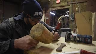 The Great American Stitch Off - Inlaying Bow Ties with Slab Stitcher