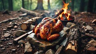 Underground Full Chicken Cooking in the Wild!  | Ultimate Outdoor Feast | #outdoorcooking