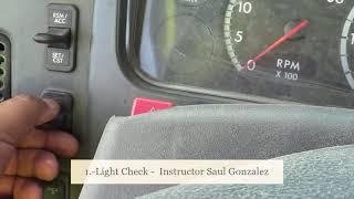 LIGHT CHECK INSPECTION FOR CDL License DMV Drive Test ( CDL Truck School )