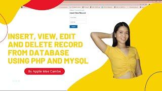 Creating an Insert, View, Edit and Delete Record from Database Using PHP and MySQL