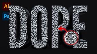  Create This Diamond Text Effect using Illustrator & Photoshop