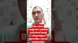 Bu nima nogironi ustidan kulishmiYangi chiqarilgan qarordan norozi nogironlar.