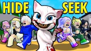 EXTREME TALKING ANGELA HIDE and SEEK CHALLENGE in Roblox! (SCARY)