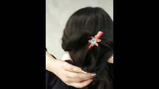 Easy hair design if no time 4 difficult design then try this ️ please like subscribe