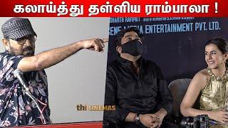 Dhilukku Duddu Fame RamBhala Comedy Speech about Mirchi Shiva & Nikki Galrani | Idiot Press meet