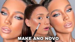 MAKE PARA ANO NOVO/REVEILLON *MAQUIAGEM FÁCIL COM BRILHO*