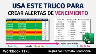 ¡NUNCA! Olvides Este Truco Para Crear Alertas de Vencimiento en Excel