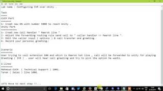 IVR on Cisco Unity